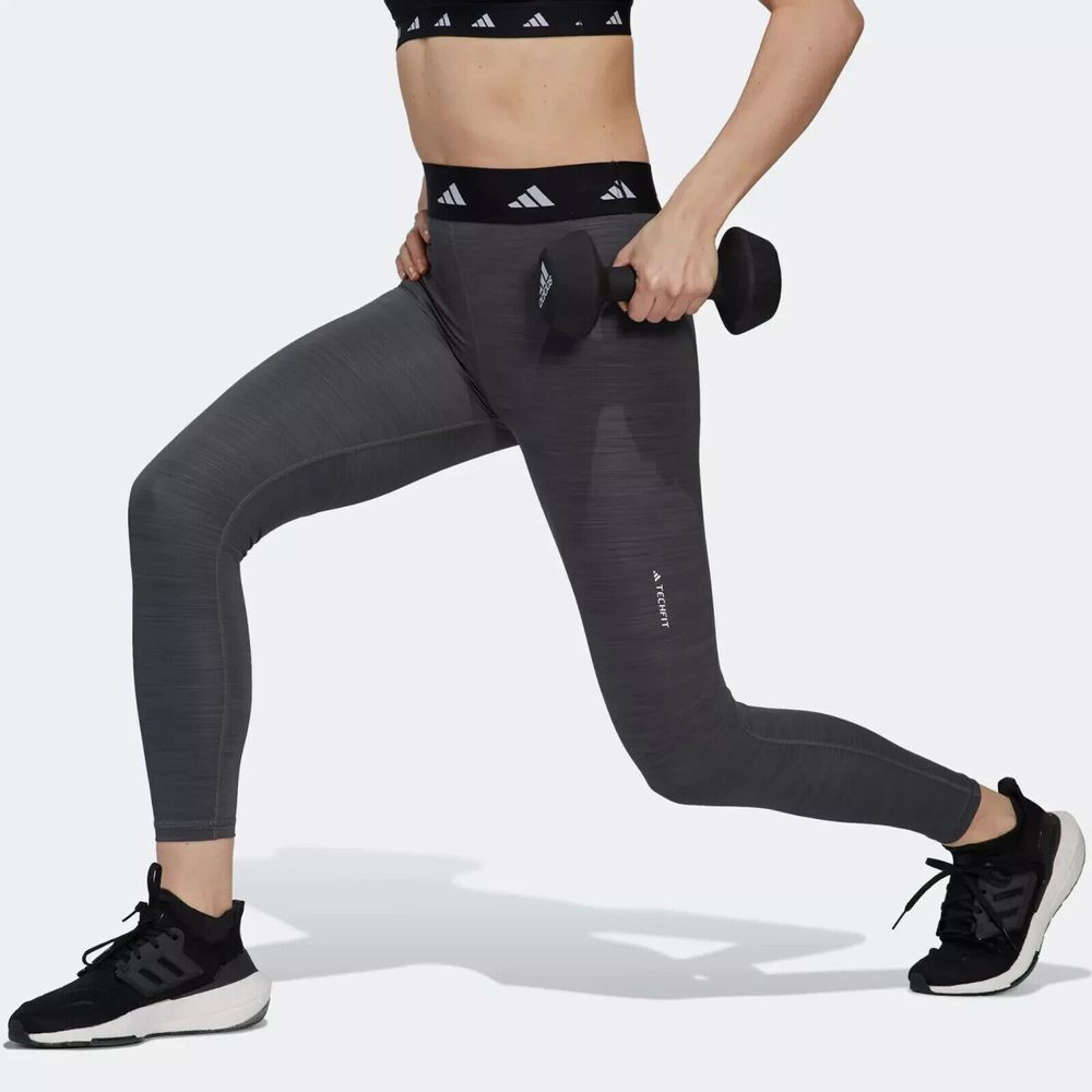 ADIDAS TECHFIT 7/8 Tight Fit Leggingsβ Womens 1X Black Training HF6659 Lined